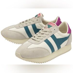 Gola Kids' White, Teal, and Purple Sneakers